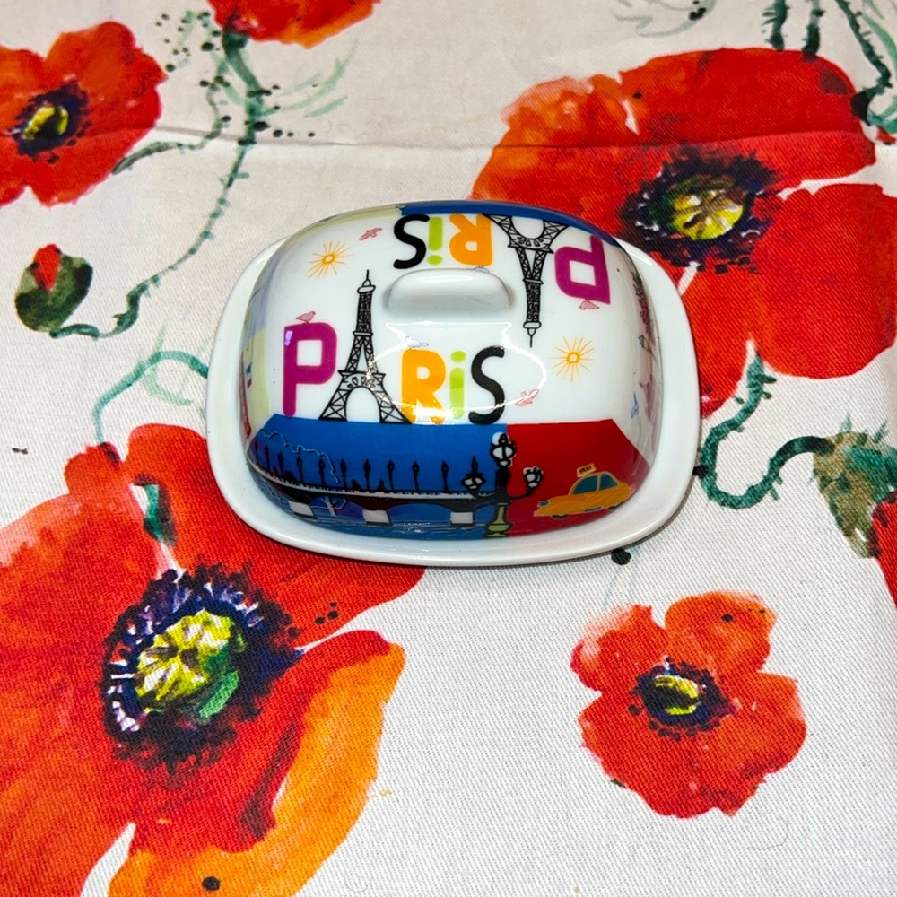 Paris souvenir butter mini holder NWOT